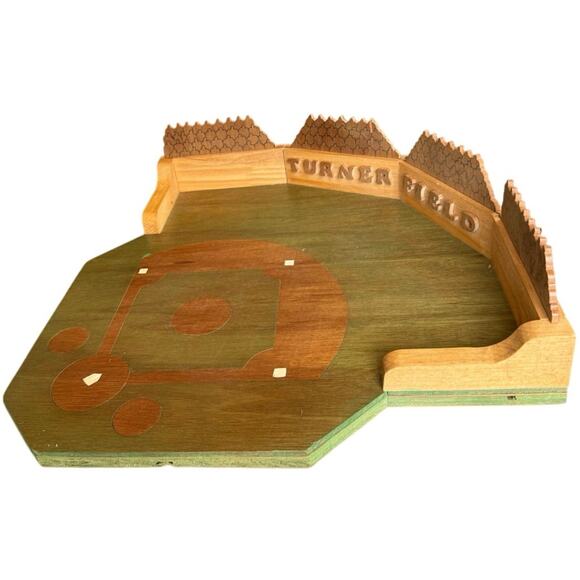 Vintage Handmade Wooden Turner Field Atlanta Braves Stadium 1/1 Display Piece - Picture 3 of 7